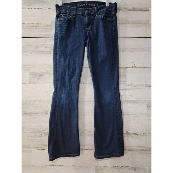 Citizens of Humanity Womens Kelly Low Waist Bootcut Jeans 27 Blue Dark Wash - Picture 1 of 8